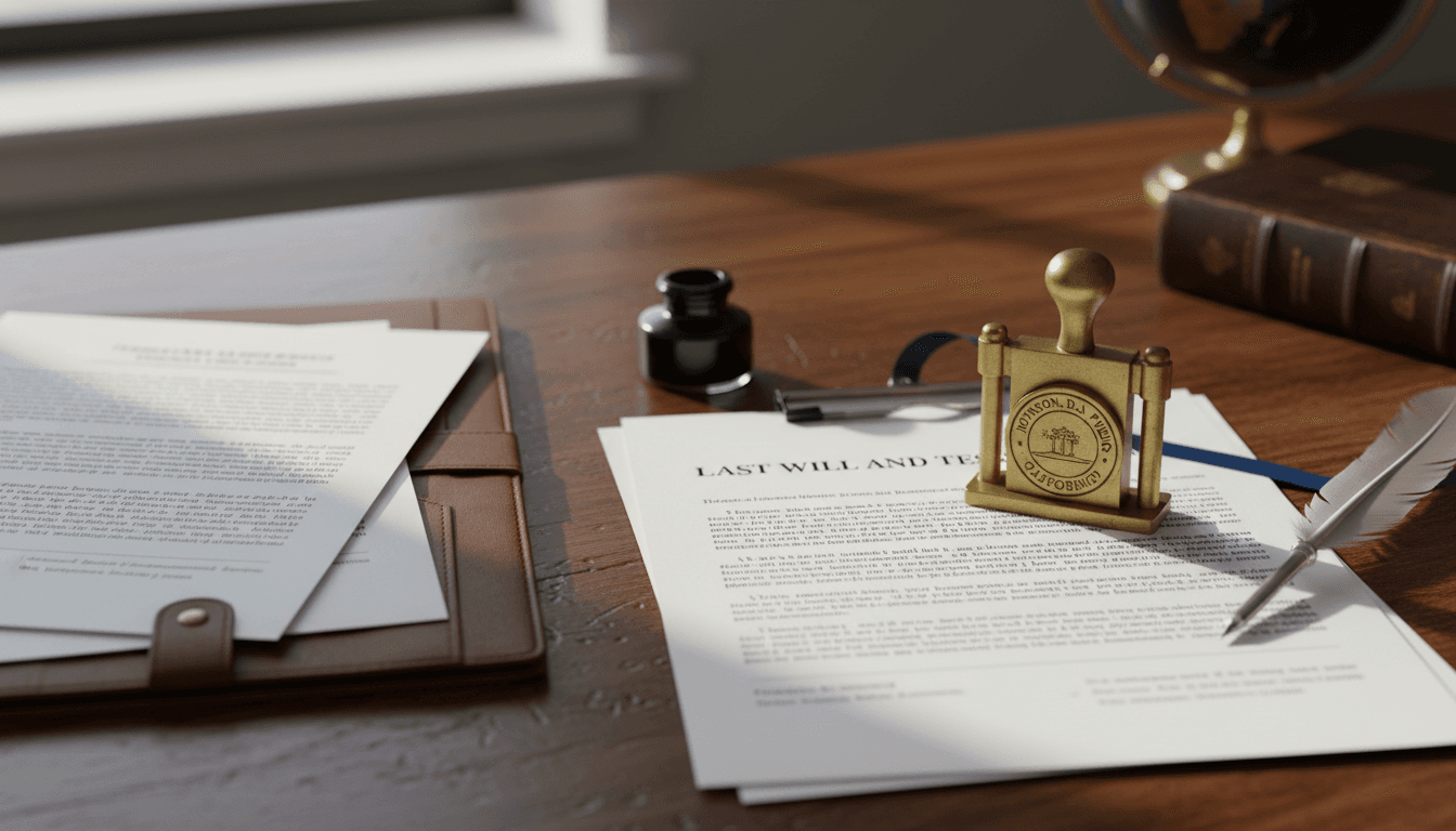 Notarized documents ready for signing